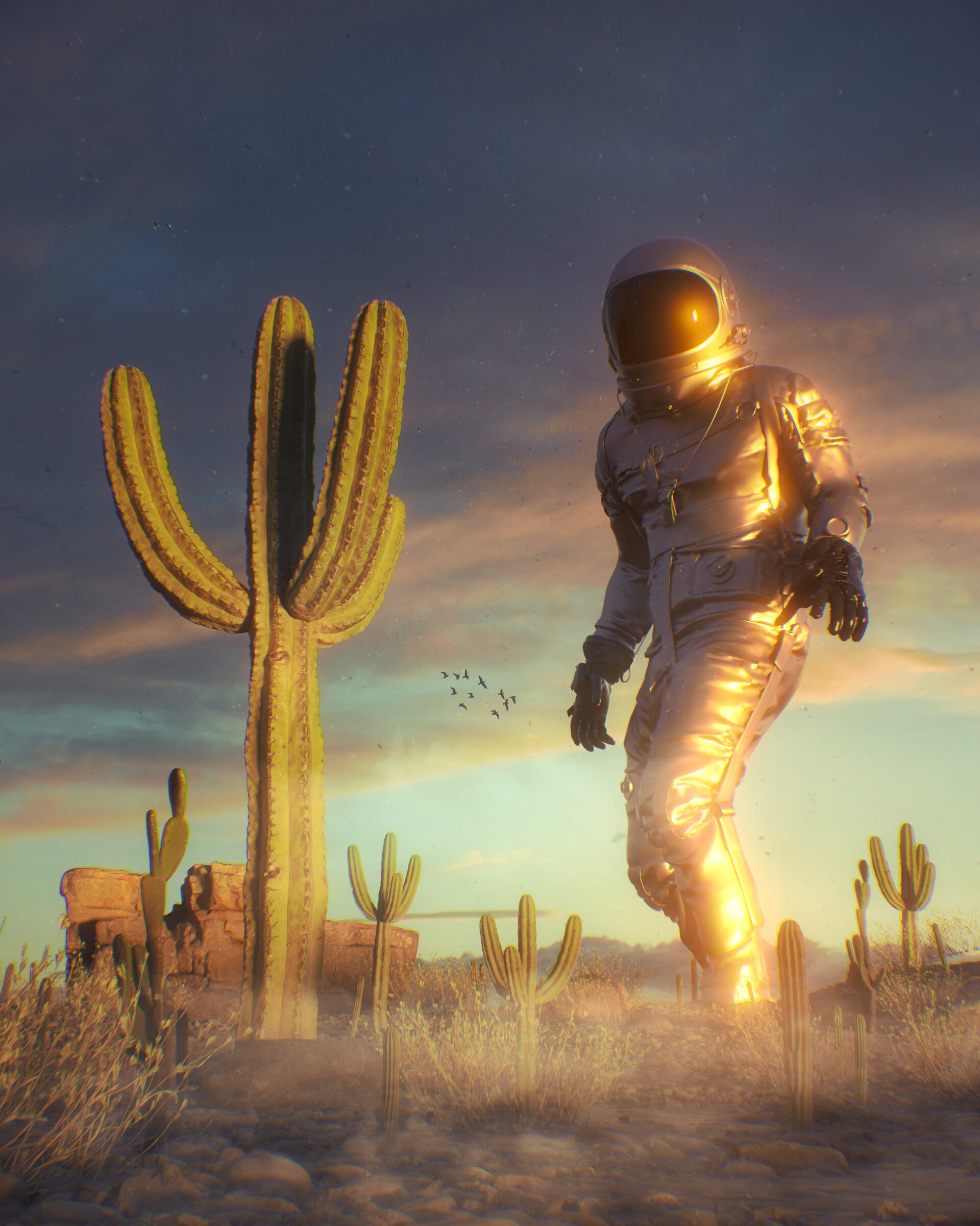 Giant Astro Sees a Cactus